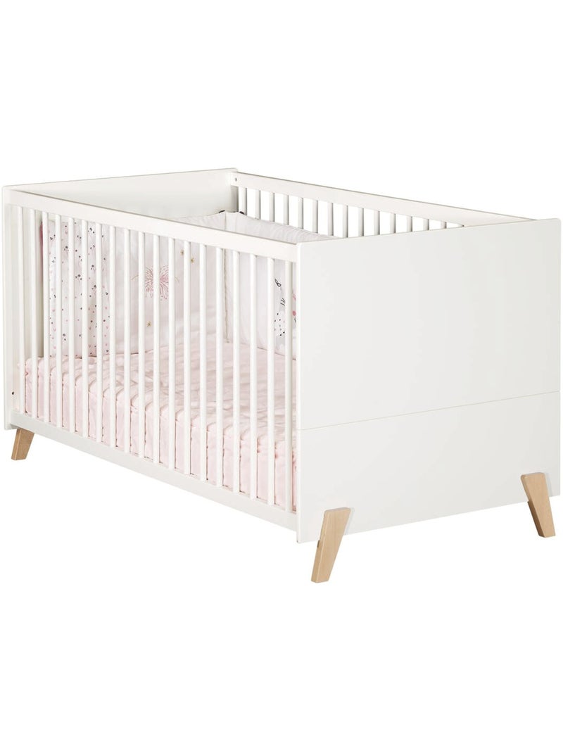 Letto trasformabile 140x70 - Little Big Bed su gambe in legno - BABYPRICE Bianco Marrone - Kiabi