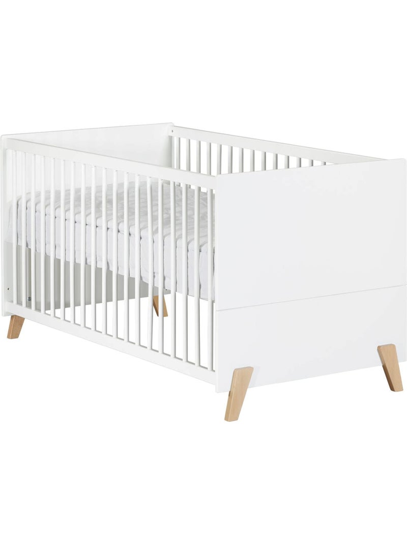 Letto trasformabile 140x70 - Little Big Bed su gambe in legno - BABYPRICE Bianco Marrone - Kiabi