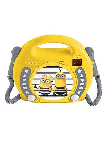Lettore CD portatile dei Minions con 2 microfoni Sing Along