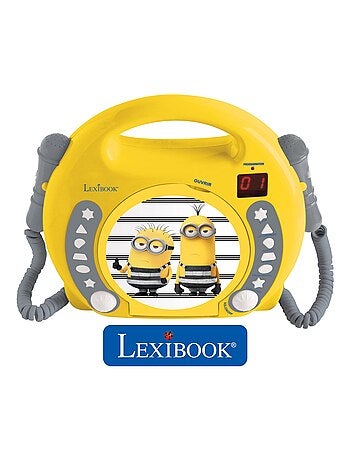 Lettore CD portatile dei Minions con 2 microfoni Sing Along