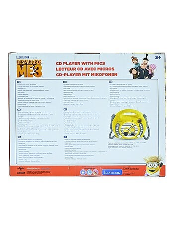 Lettore CD portatile dei Minions con 2 microfoni Sing Along
