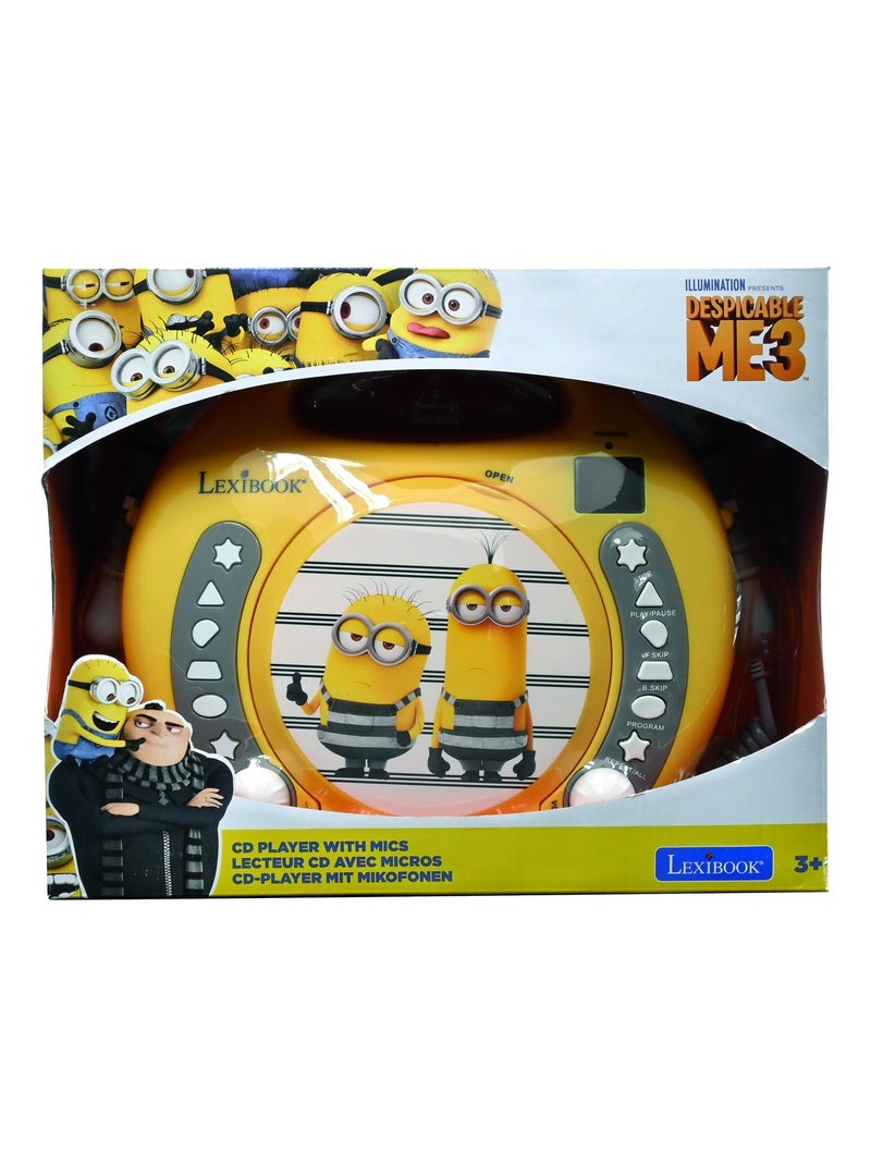 Lettore CD portatile dei Minions con 2 microfoni Sing Along Giallo - Kiabi