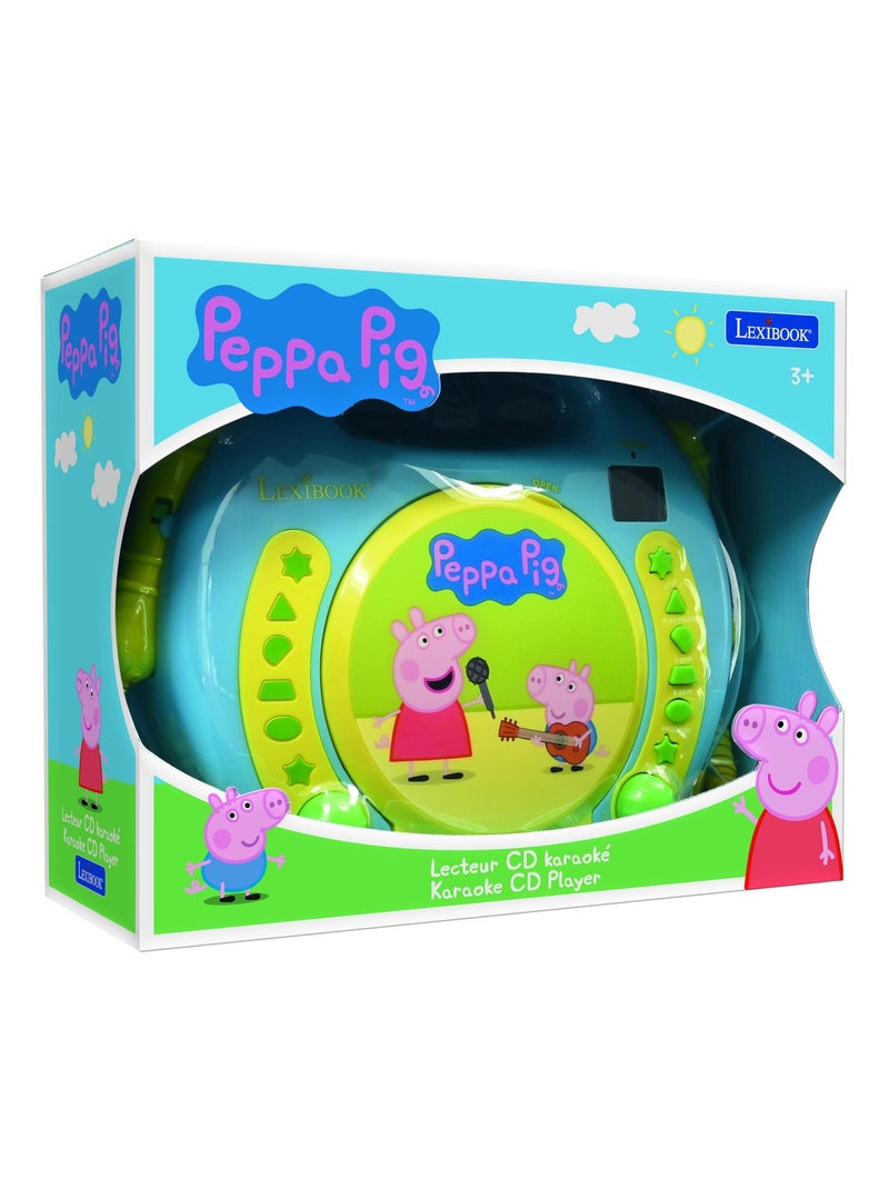 Lettore CD portatile di Peppa Pig con 2 microfoni Sing Along Blu - Kiabi