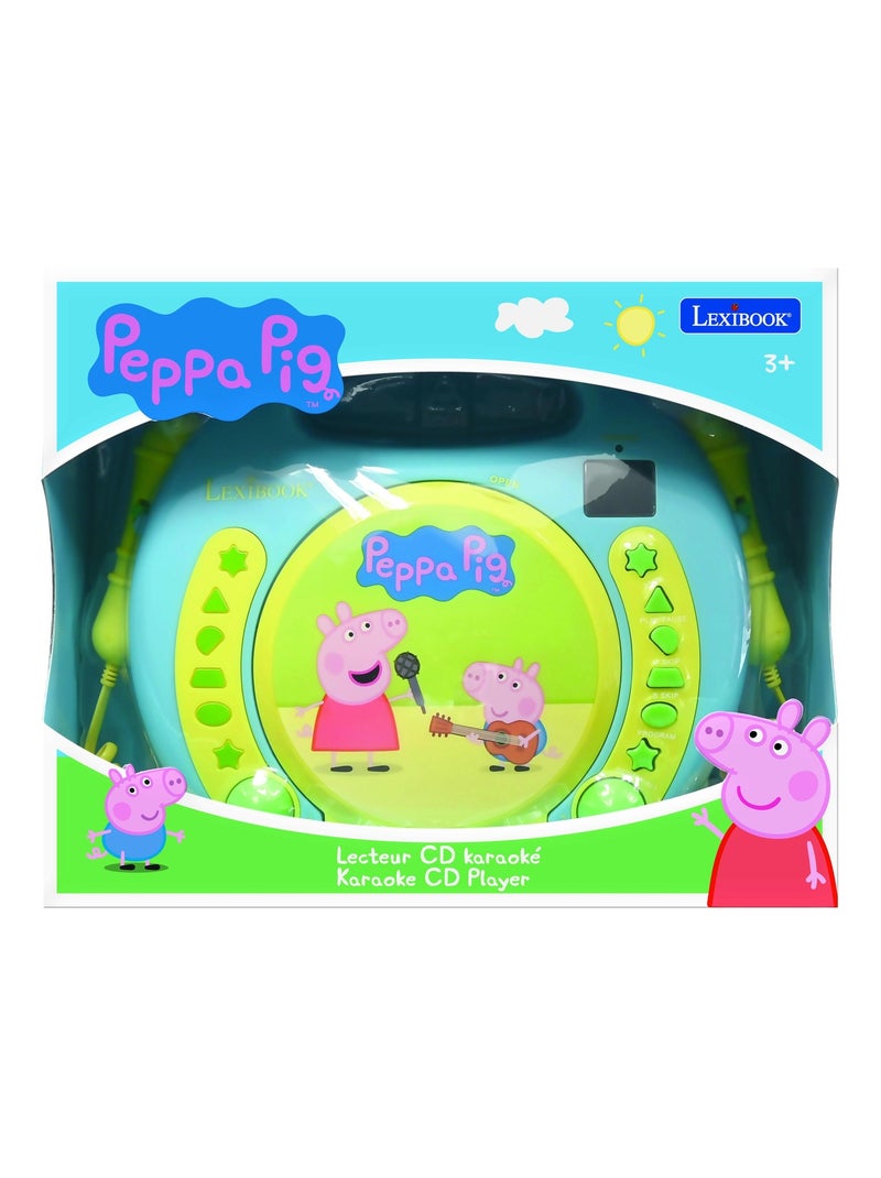 Lettore CD portatile di Peppa Pig con 2 microfoni Sing Along Blu - Kiabi