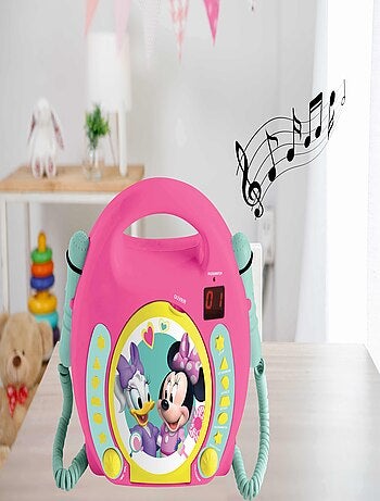 Lettore CD portatile Disney Minnie con 2 microfoni Sing Along