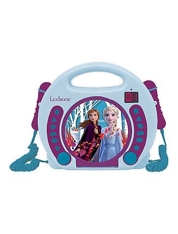Lettore CD portatile Frozen con 2 microfoni Sing Along