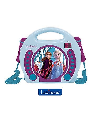 Lettore CD portatile Frozen con 2 microfoni Sing Along