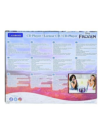 Lettore CD portatile Frozen con 2 microfoni Sing Along