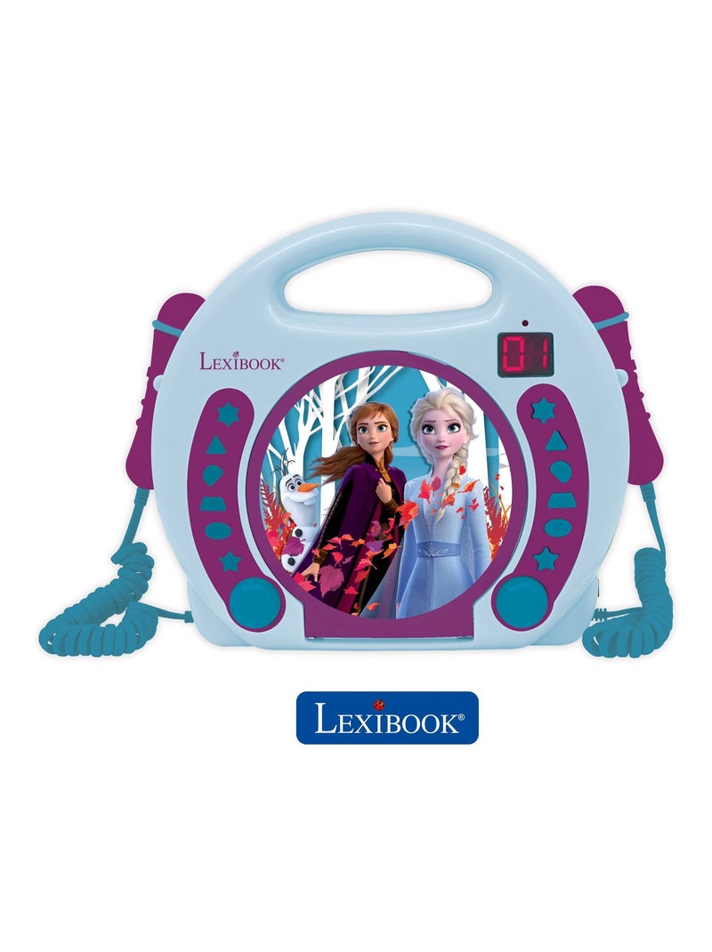Lettore CD portatile Frozen con 2 microfoni Sing Along Viola - Kiabi