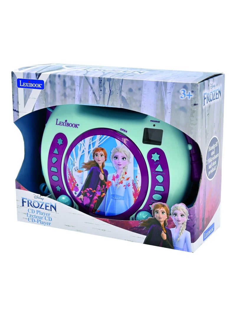 Lettore CD portatile Frozen con 2 microfoni Sing Along Viola - Kiabi
