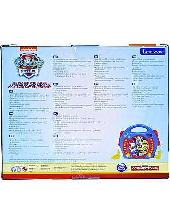 Lettore CD portatile Paw Patrol con 2 microfoni Sing Along