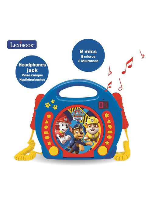 Lettore CD portatile Paw Patrol con 2 microfoni Sing Along - Kiabi
