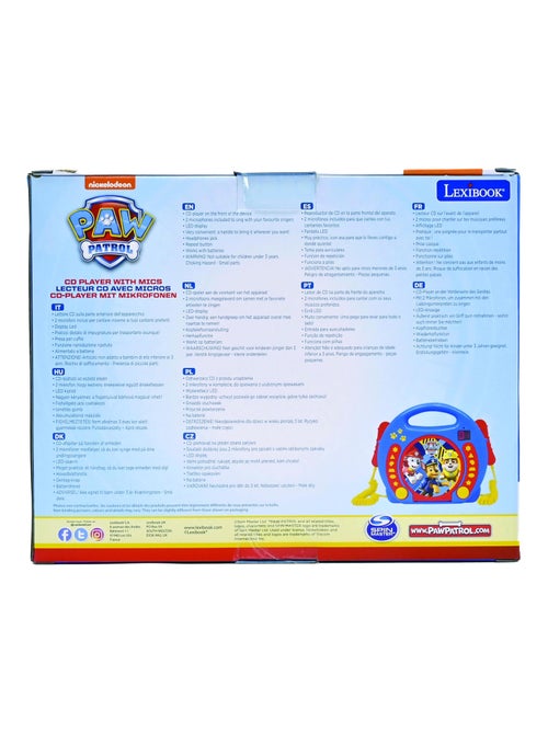Lettore CD portatile Paw Patrol con 2 microfoni Sing Along - Kiabi