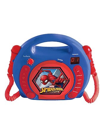 Lettore CD portatile SpiderMan con 2 microfoni Sing Along