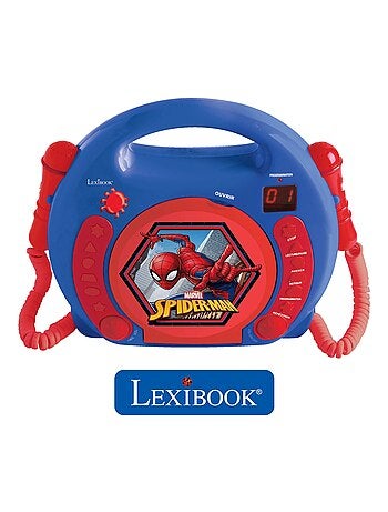 Lettore CD portatile SpiderMan con 2 microfoni Sing Along