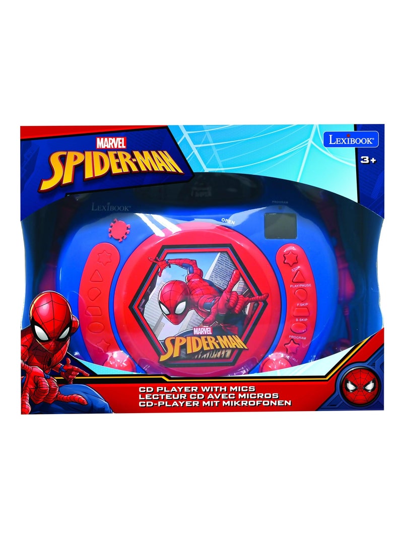 Lettore CD portatile SpiderMan con 2 microfoni Sing Along Blu - Kiabi