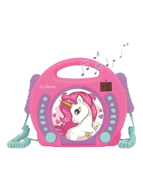 Lettore CD portatile Unicorn con 2 microfoni Sing Along - Kiabi