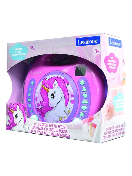 Lettore CD portatile Unicorn con 2 microfoni Sing Along - Kiabi