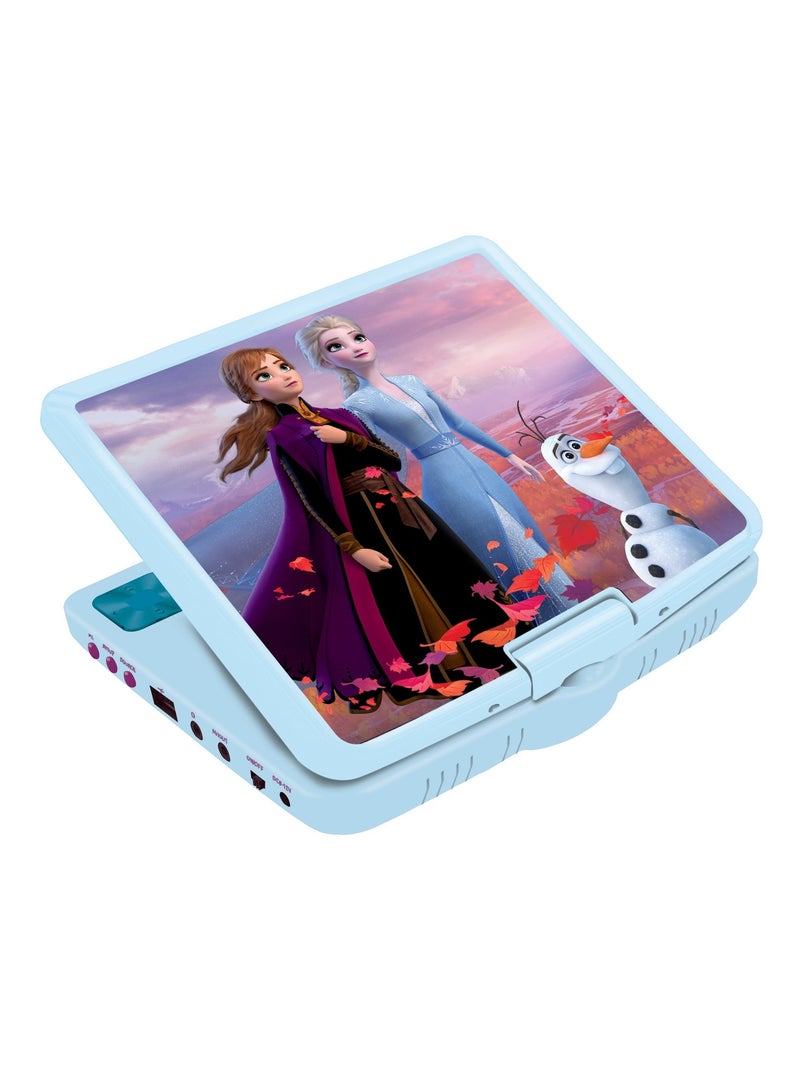 Lettore DVD portatile Frozen con schermo rotante da 7, porta USB e auricolari Blu - Kiabi