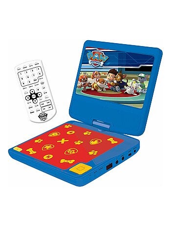 Lettore DVD portatile Paw Patrol Schermo rotante da 7 con porta USB e auricolari