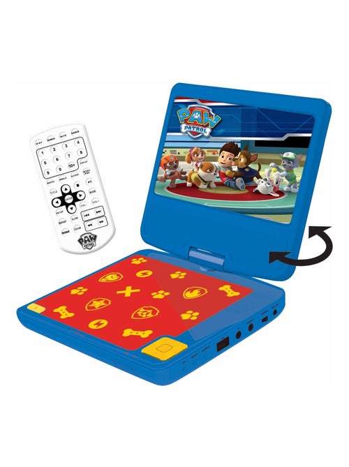 Lettore DVD portatile Paw Patrol Schermo rotante da 7 con porta USB e auricolari - Kiabi