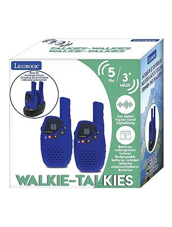 Lexibook 3 miglia walkie-talkie ricaricabile con base di ricarica