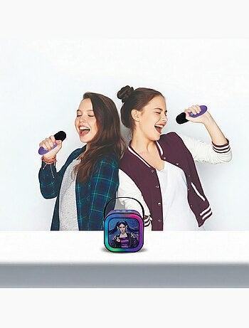 Lexibook, k-pop academy, altoparlante karaoke, 2 microfoni, viola, btc020kpz