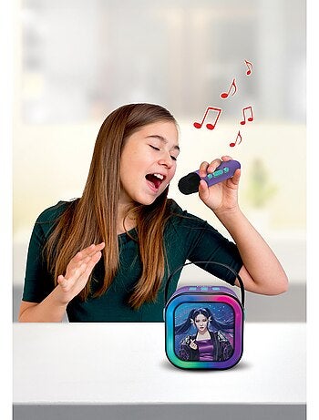 Lexibook, k-pop academy, altoparlante karaoke, 2 microfoni, viola, btc020kpz