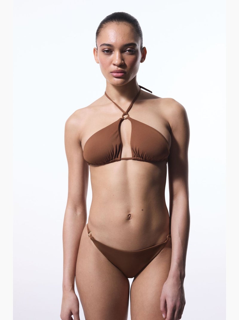 Libby top bikini triangolo penti Marrone - Kiabi