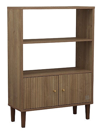 Libreria a 2 ante con dettaglio effetto legno testurizzato e gambe in - SAUTHON