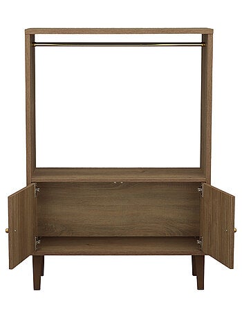 Libreria a 2 ante con dettaglio effetto legno testurizzato e gambe in - SAUTHON