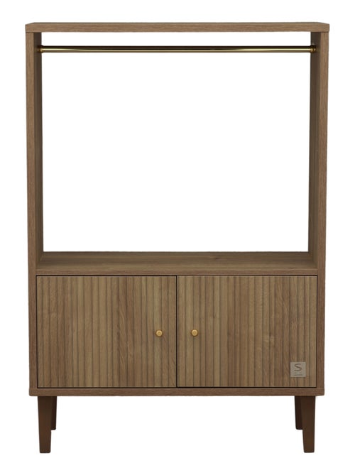 Libreria a 2 ante con dettaglio effetto legno testurizzato e gambe in - SAUTHON - Kiabi