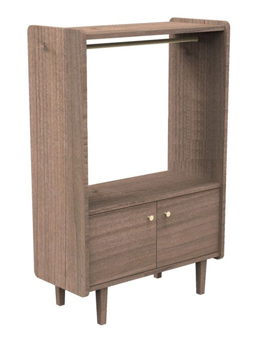 Libreria a 2 ante e 1 armadio in legno con pomelli in - SAUTHON - Kiabi