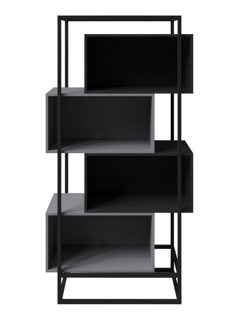 Libreria a 4 vani aperti – struttura metallica "Roba" – Minecraft Grigio - Kiabi