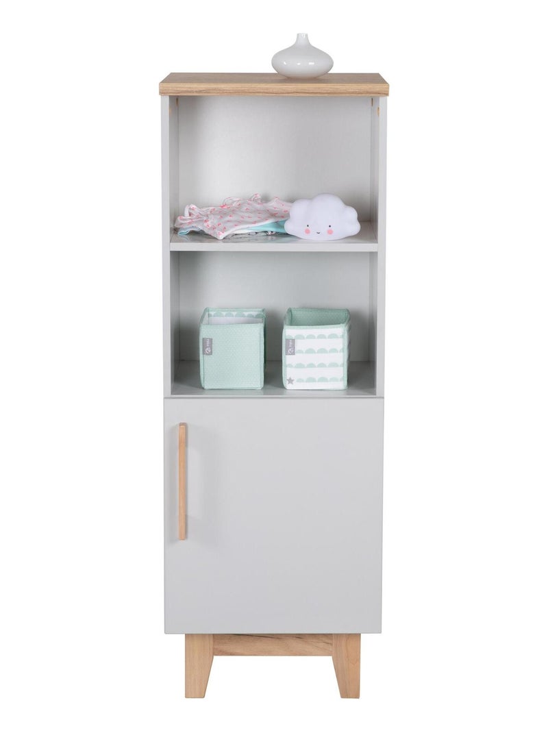 Libreria per bambini 1 anta 2 vani "Roba Caro" Grigio chiaro - Kiabi