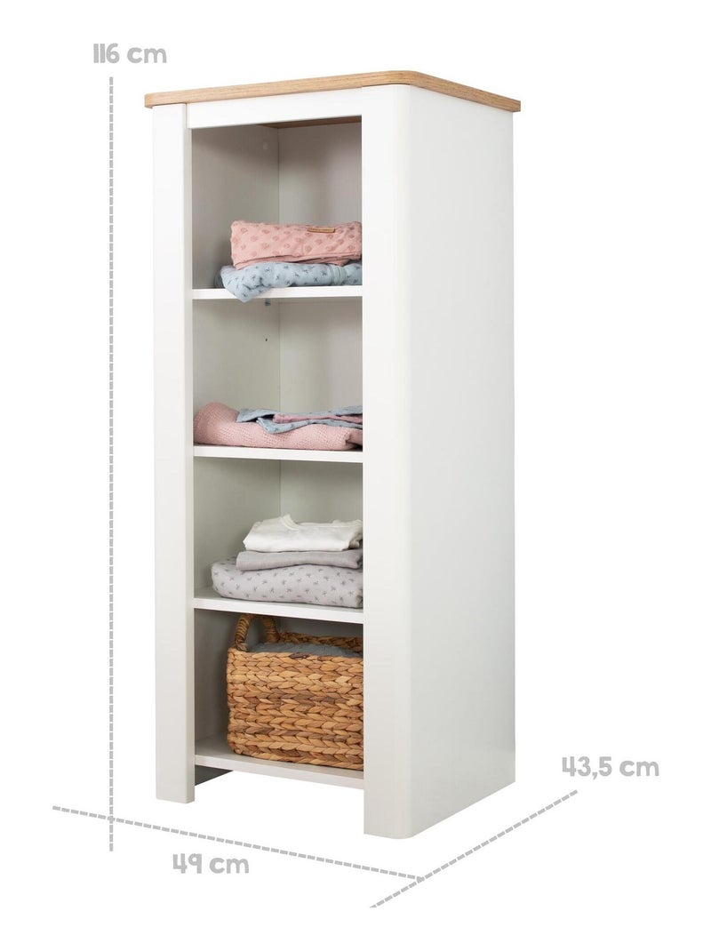 Libreria per bambini a colonna 4 vani "Roba Ava" Bianco - Kiabi