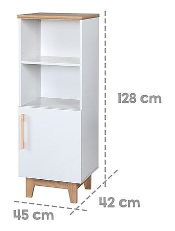 Libreria per bambini a colonna con anta e 2 vani "Roba Finn