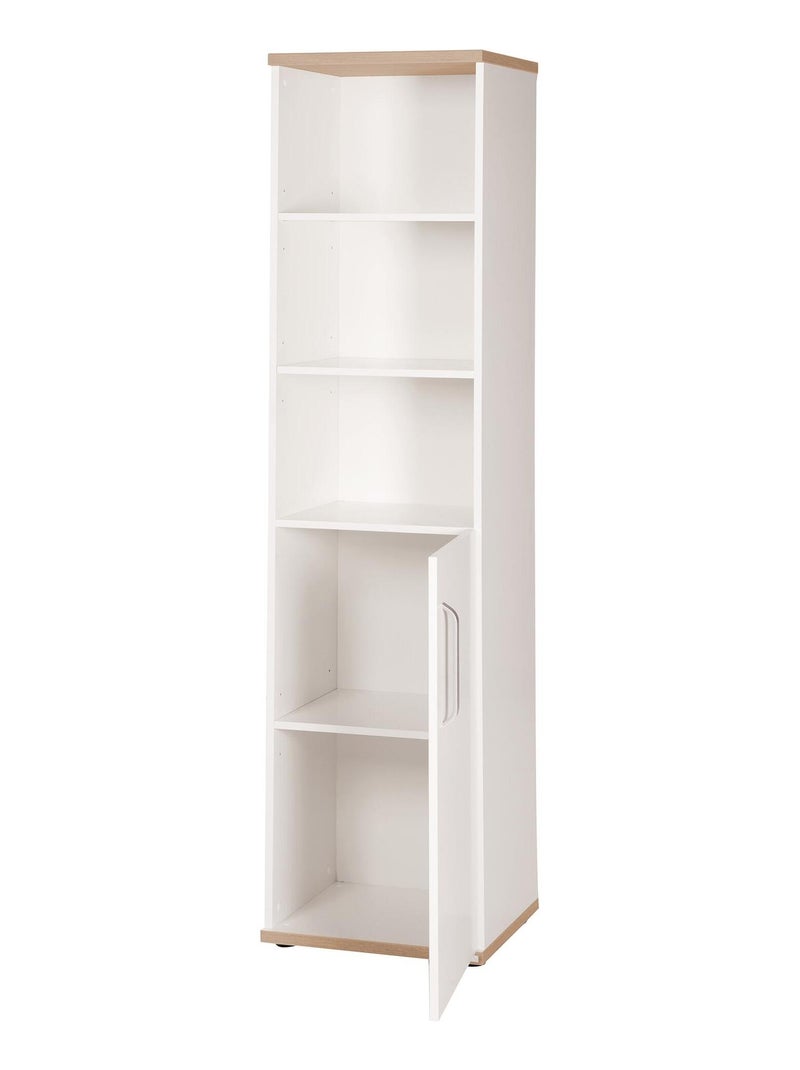 Libreria per bambini a colonna con anta e 3 vani "Roba Pia" Bianco - Kiabi