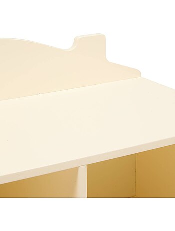Libreria per bambini bouli 2 ante 4 contenitori beige 60x30x94,5 cm