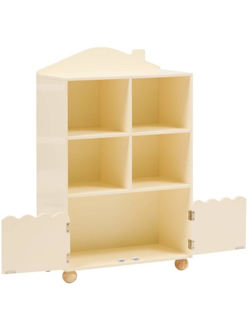 Libreria per bambini bouli 2 ante 4 contenitori beige 60x30x94,5 cm - Kiabi