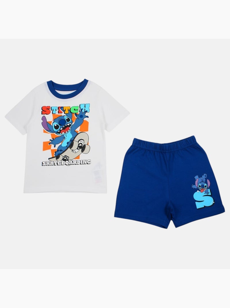 Lilo & Stitch - Completo t shirt e pantaloncino bambino Blu marino - Kiabi