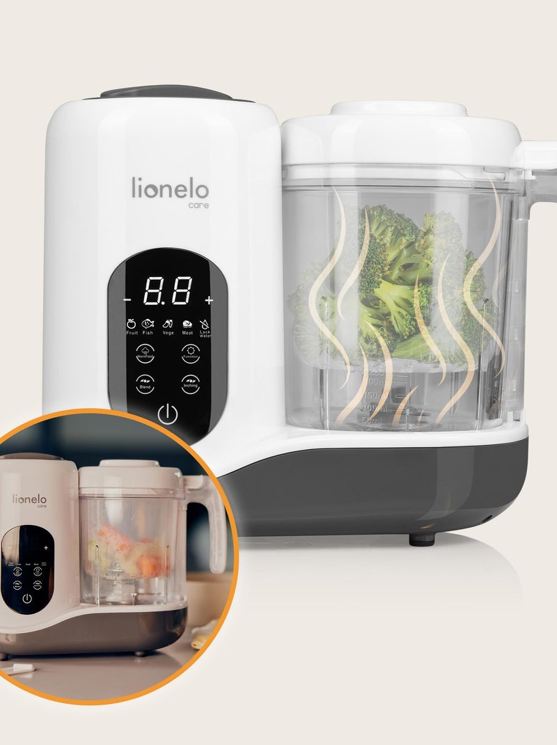 LIONELO 5 in 1 Baby Food Maker - Frullatore - Vaporiera - Scaldabiberon - Sterilizzatore Bianco - Kiabi