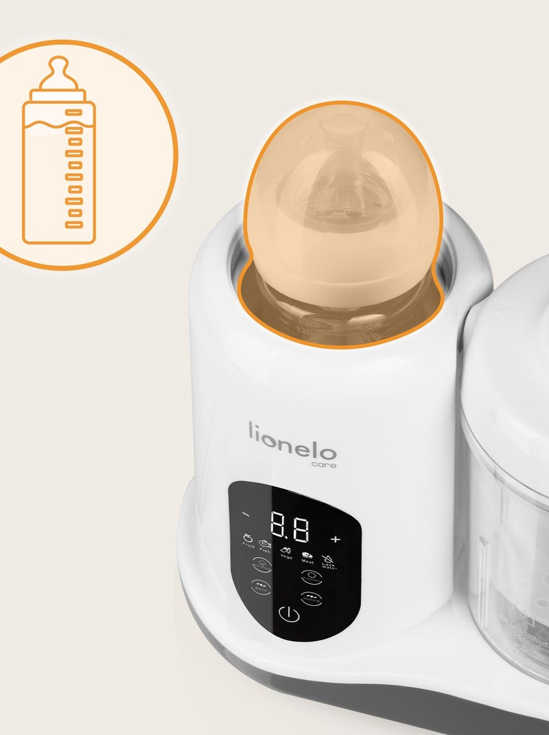 LIONELO 5 in 1 Baby Food Maker - Frullatore - Vaporiera - Scaldabiberon - Sterilizzatore Bianco - Kiabi