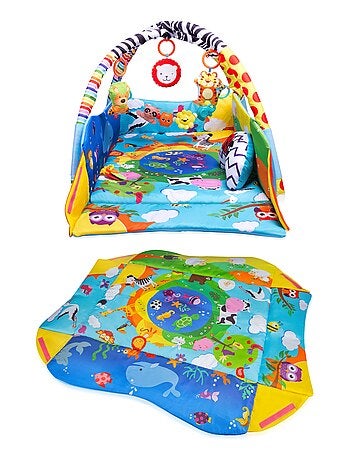 LIONELO Anika Tappetino da gioco per bambini 2 in 1 - Box - 98x114 cm - Lavabile - Giocattoli intera