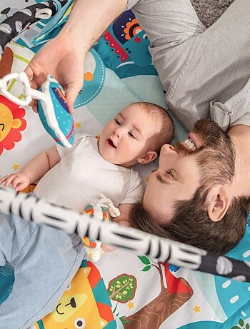 LIONELO Anika Tappetino da gioco per bambini 2 in 1 - Box - 98x114 cm - Lavabile - Giocattoli intera