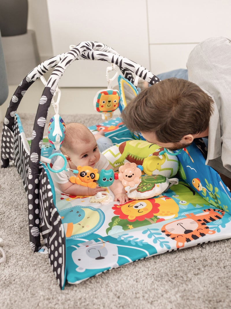 LIONELO Anika Tappetino da gioco per bambini 2 in 1 - Box - 98x114 cm - Lavabile - Giocattoli intera Bianco Multicolore Grigio - Kiabi