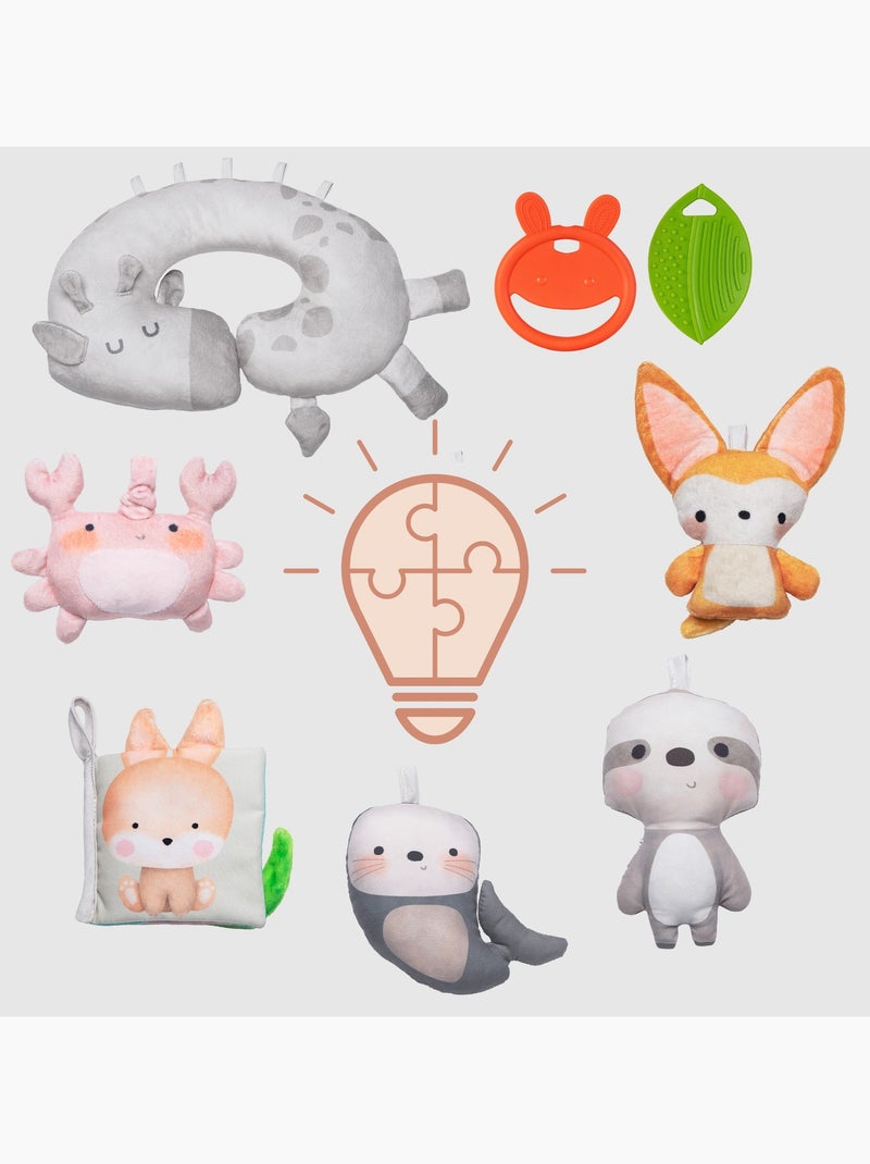 LIONELO Anika Tappetino da gioco per bambini 2 in 1 - Box - Lavabile - Giocattoli interattivi Bianco Multicolore - Kiabi