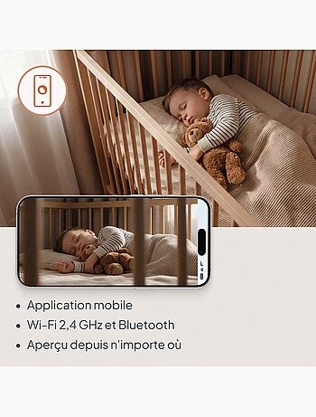 Lionelo babyline 2.0 baby monitor video - wifi - audio bidirezionale - visione notturna -ninne nanne