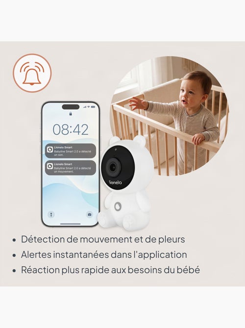 Lionelo babyline 2.0 baby monitor video - wifi - audio bidirezionale - visione notturna -ninne nanne - Kiabi Lionelo babyline 2.0 baby monitor video - wifi - audio bidirezionale - visione notturna -ninne nanne - Kiabi