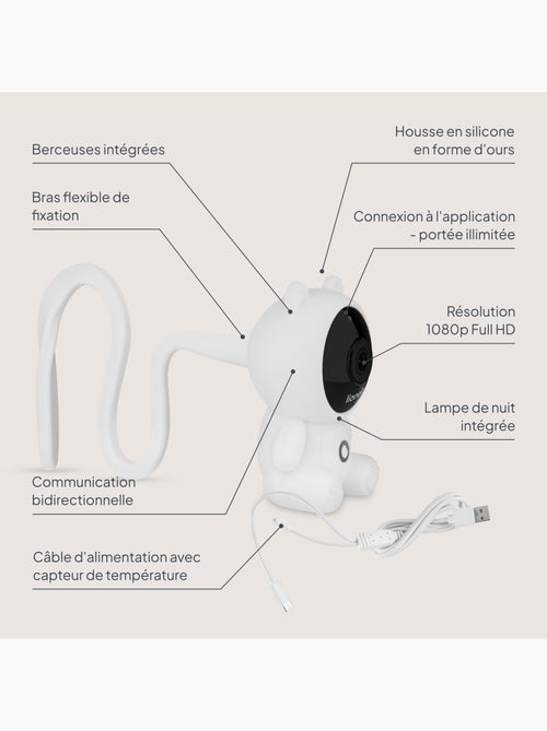 Lionelo babyline 2.0 baby monitor video - wifi - audio bidirezionale - visione notturna -ninne nanne - Kiabi Lionelo babyline 2.0 baby monitor video - wifi - audio bidirezionale - visione notturna -ninne nanne - Kiabi